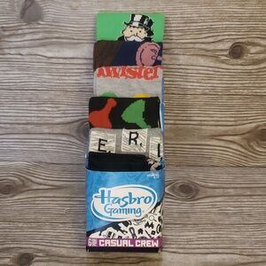 Hasbro gaming casual crew mens socks bundle of 6 new